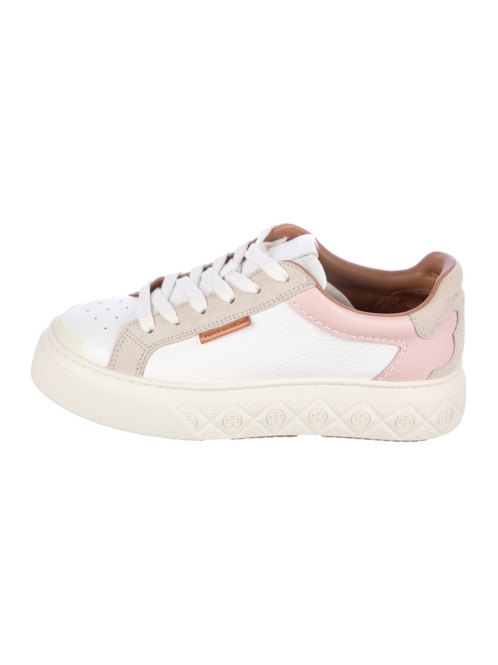 Tory Burch Ladybug Monogram Mix Leather Fashion Sneakers